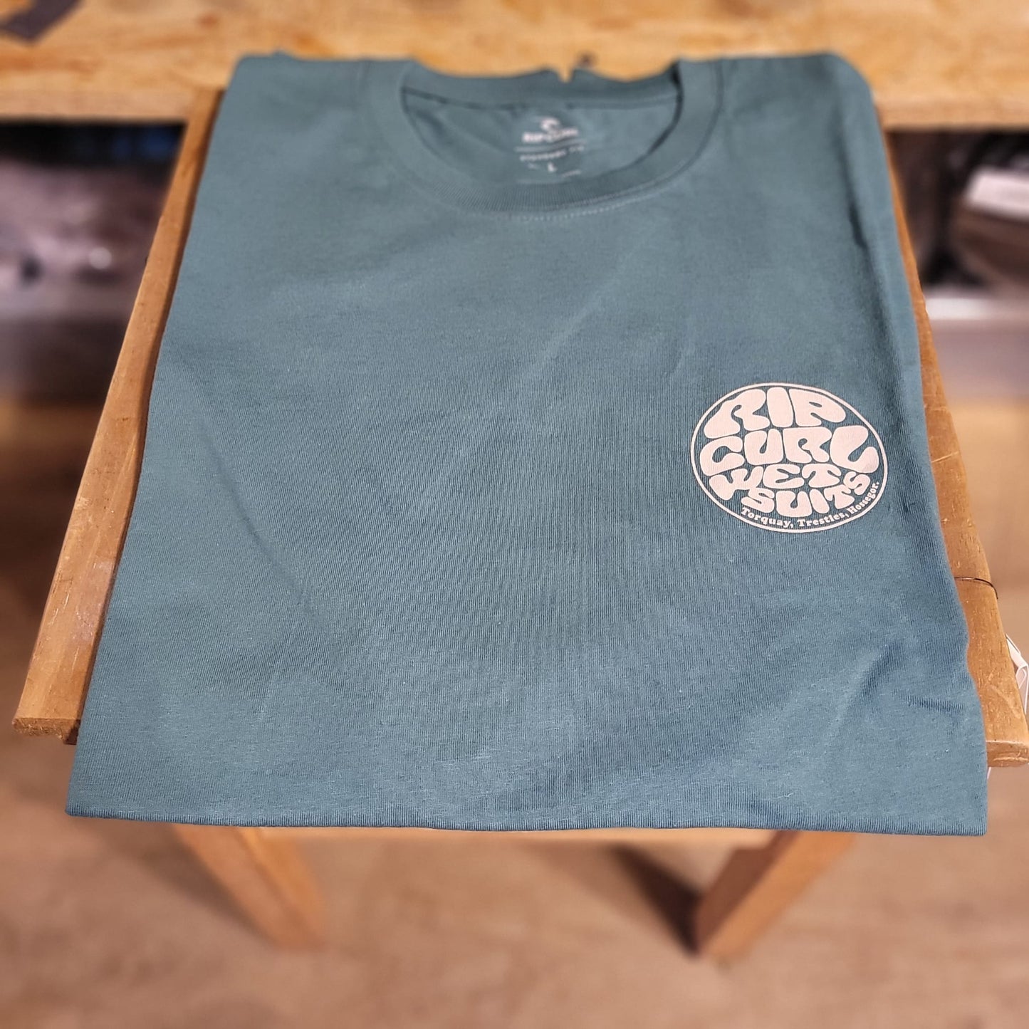 Rip Curl Wetsuit Icon Tee Washed Green 0C8Mte - Tees