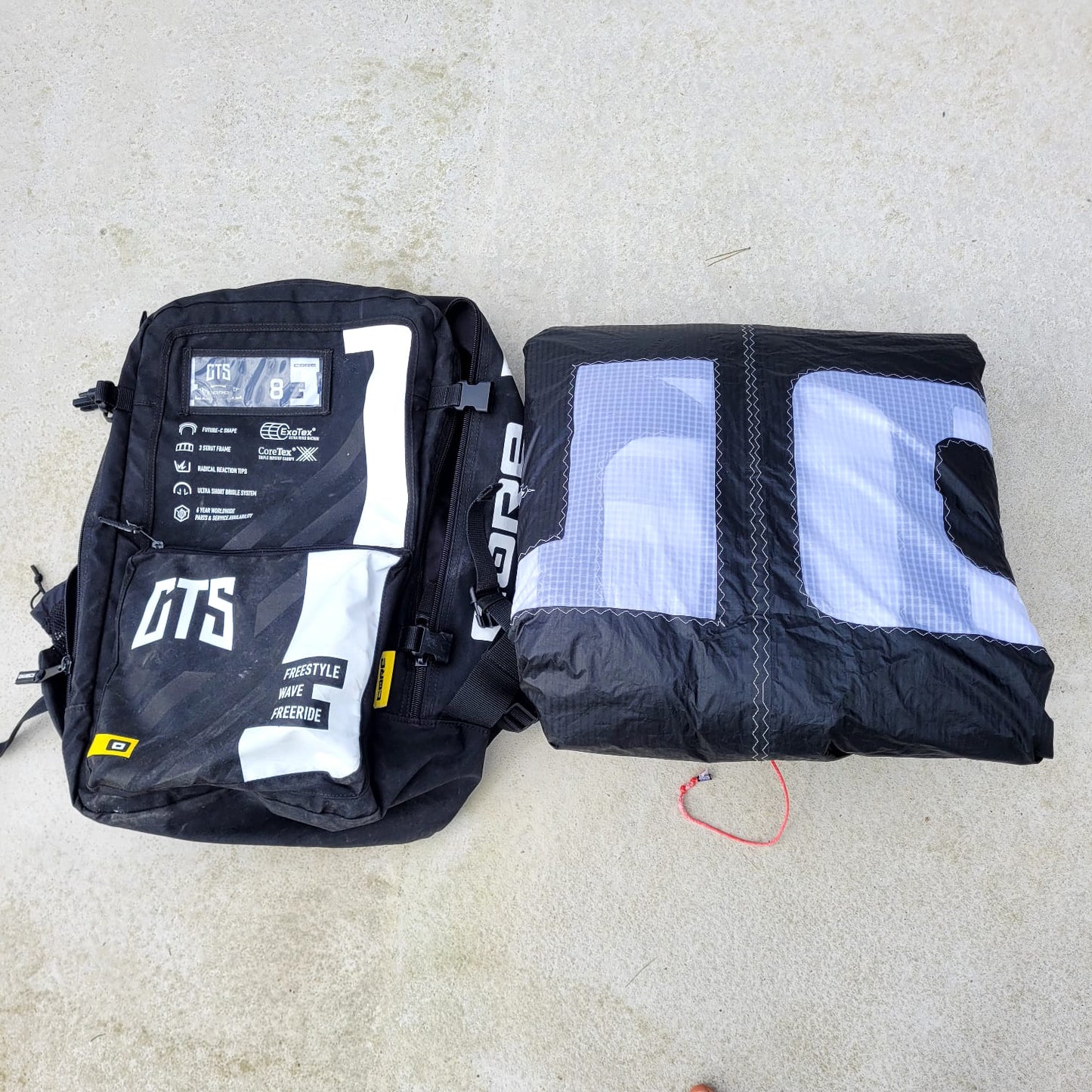 Core 8m GTS6 Kite Only w/bag BLACK USED | 22 - Kites (GRADE A)