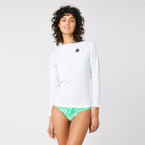 Rip Curl Whitewash Long Sleeve Uv Tee 12Twrv White - L/S Vests