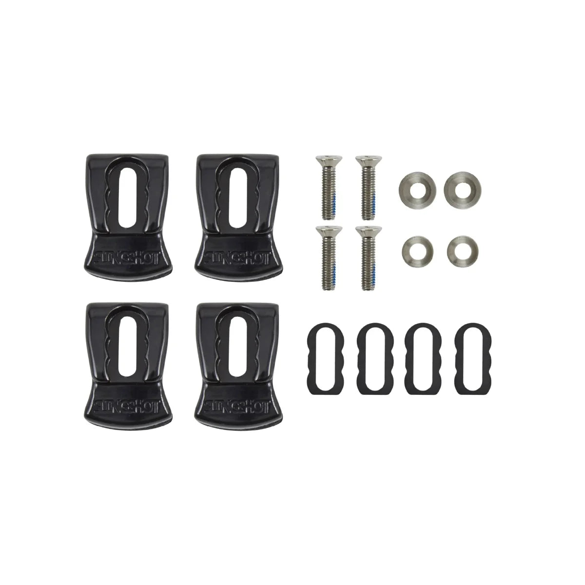 Slingshot Binding Clamp Hardware Set (4 Clamps, 4 Screws, 4 Washers, 4 Nylon Washers) - Washers