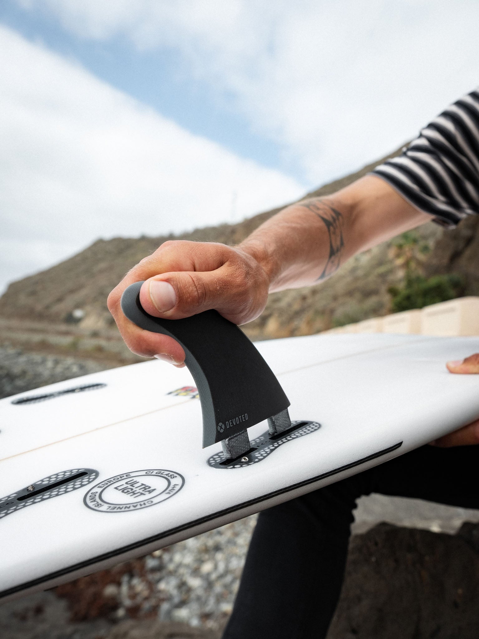 Devoted Csf Dual Tab Thruster Fibreglass Fin Set - FCS/Thruster