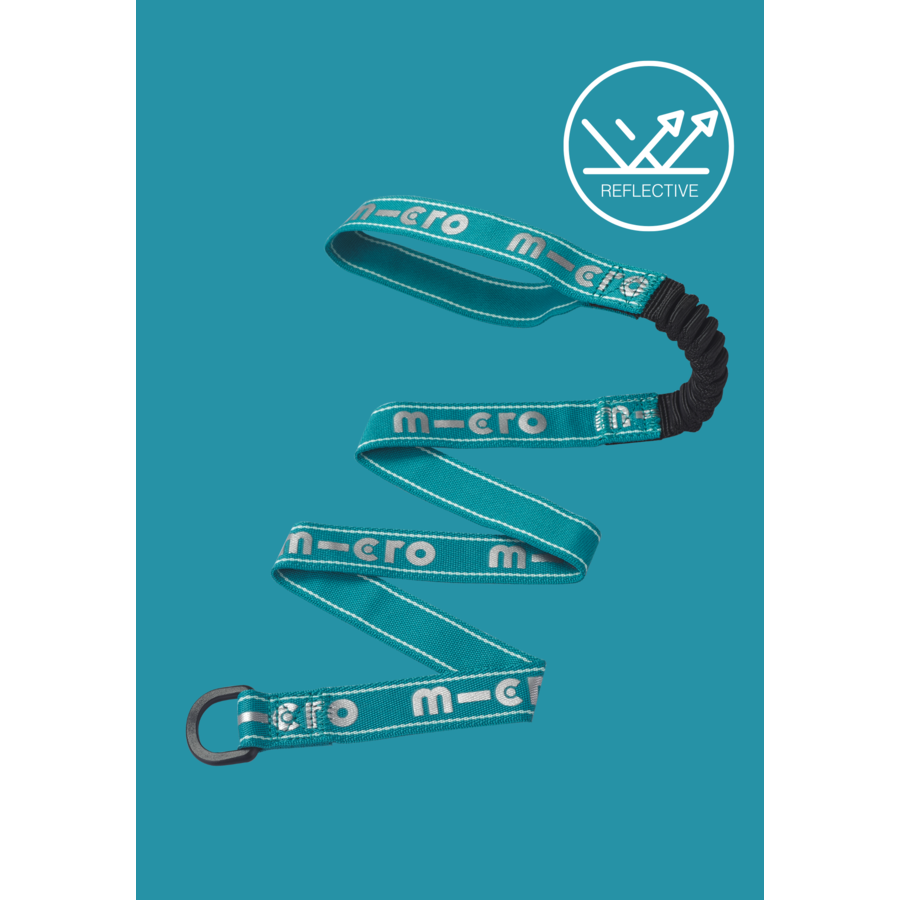 Micro Pull and Carry elastic Aqua reflective strap - Carry Straps
