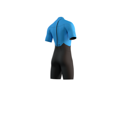 Mystic Brand Shorty 3/2mm Bzip Flatlock - Short Arm / Back-zip