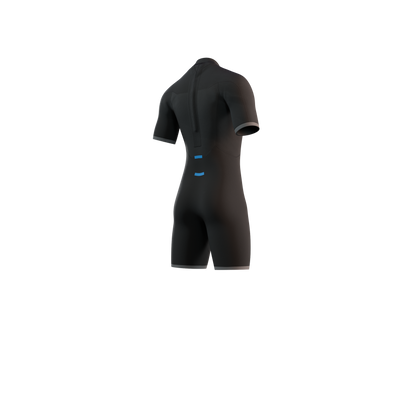 Mystic Brand Shorty 3/2mm Bzip Flatlock - Short Arm / Back-zip