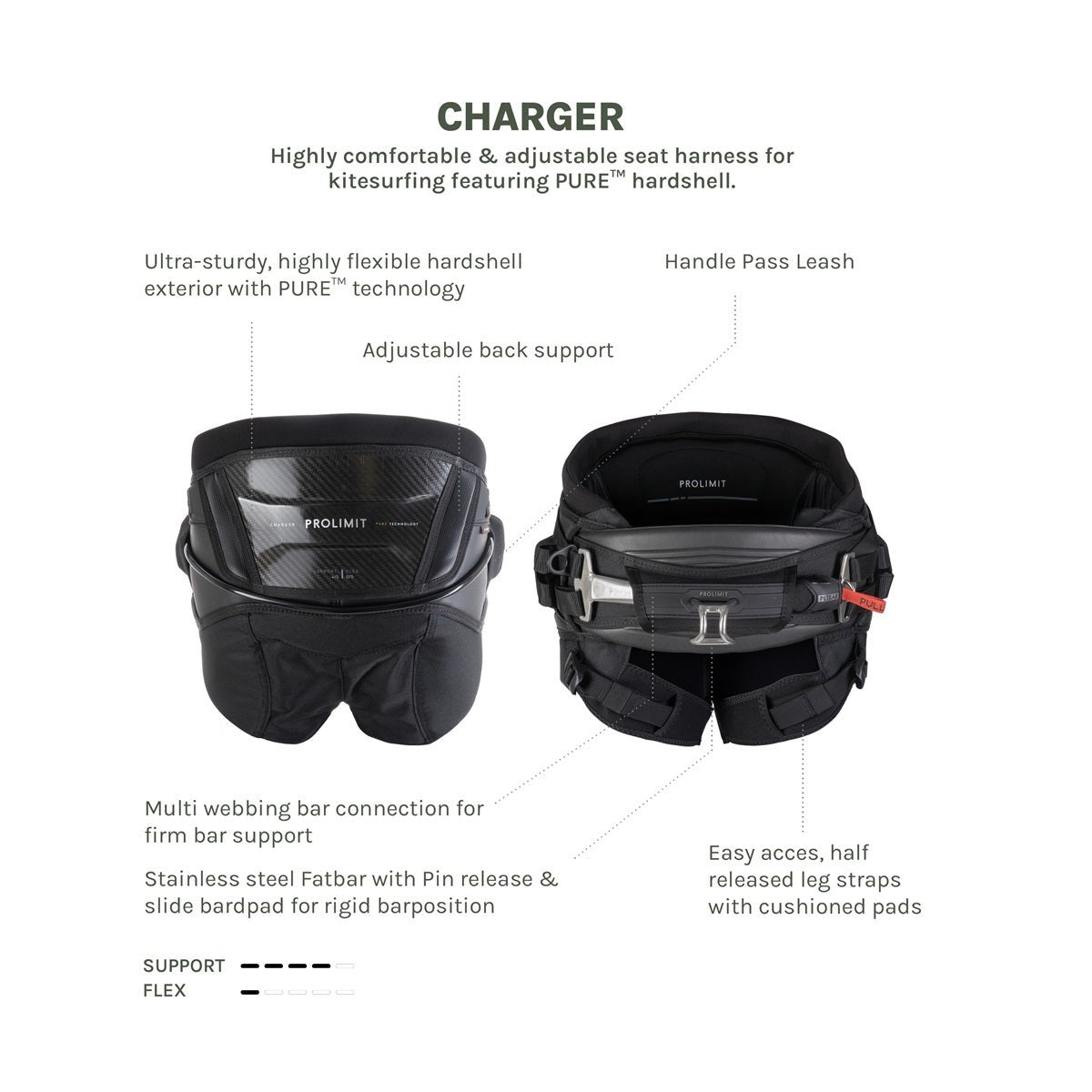 Prolimit Kitesurf Seat Harness Charger