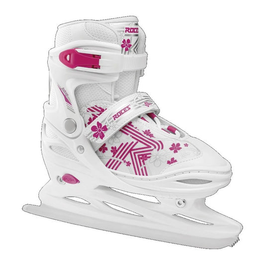 Roces Jokey Ice 3.0 Adjustable Ice Skates (White/Pink)