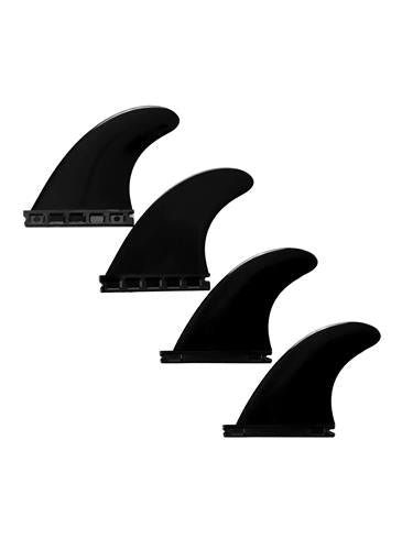 Devoted Quad Fin Set Nylon Single Tab Black - Futures/Quad
