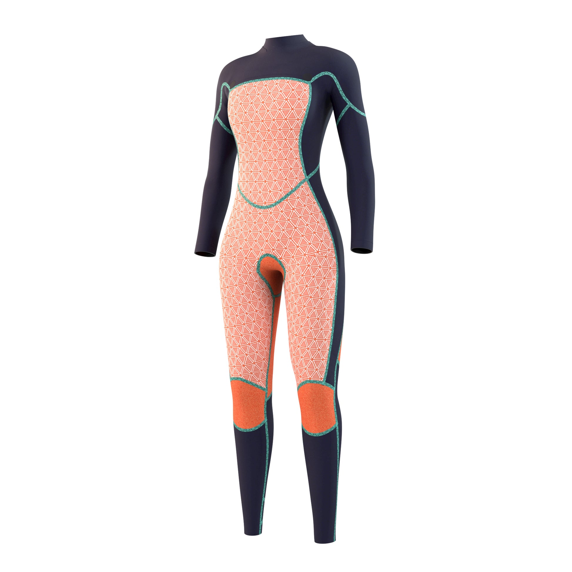 Mystic Diva Fullsuit 3/2mm Double Fzip Women Night Blue - Fullsuit / Double Front-zip