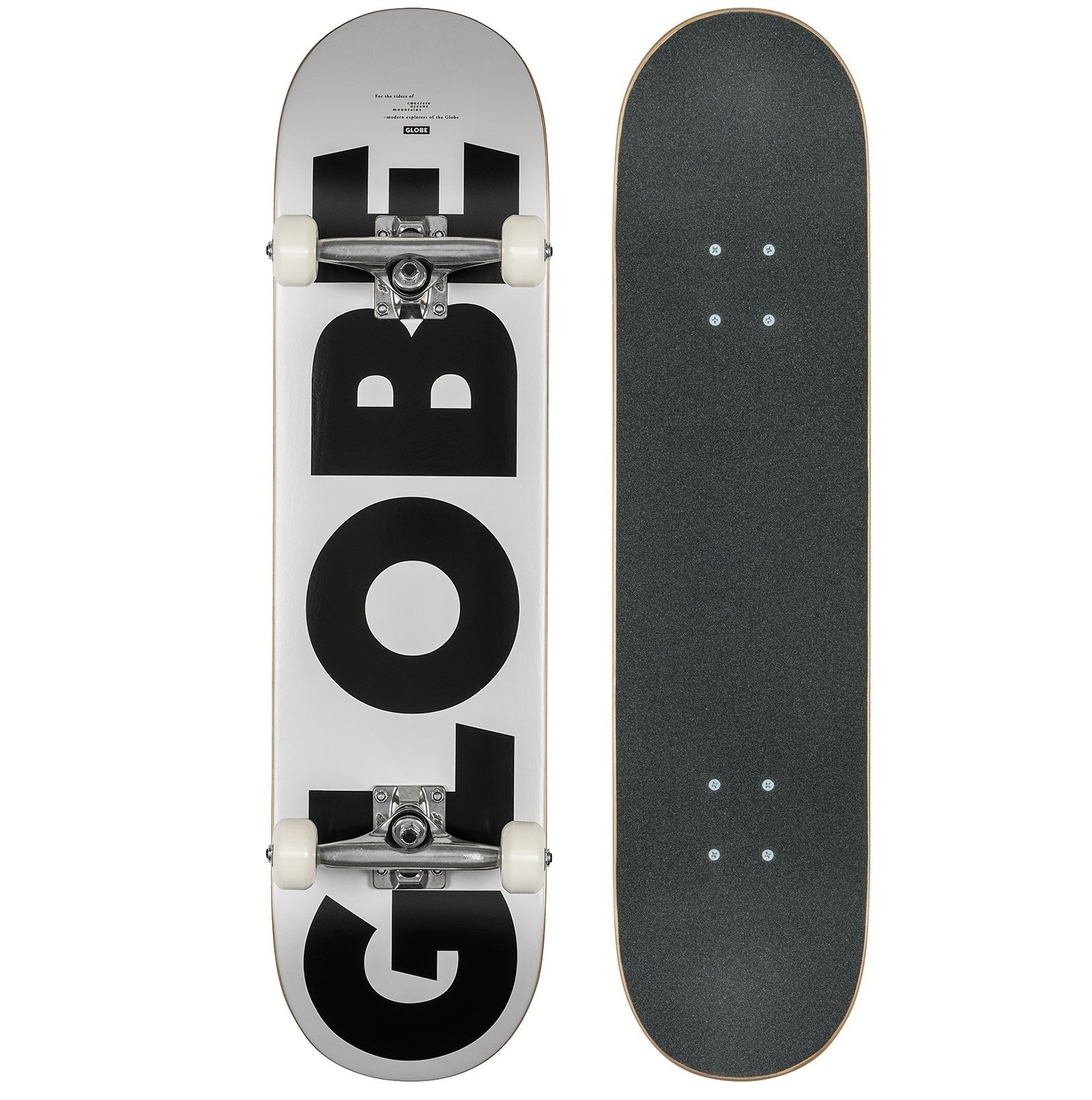 Globe G0 Fubar 8" White/Black #10525402-WHT/BLK - complete Skateboard - Skateboards