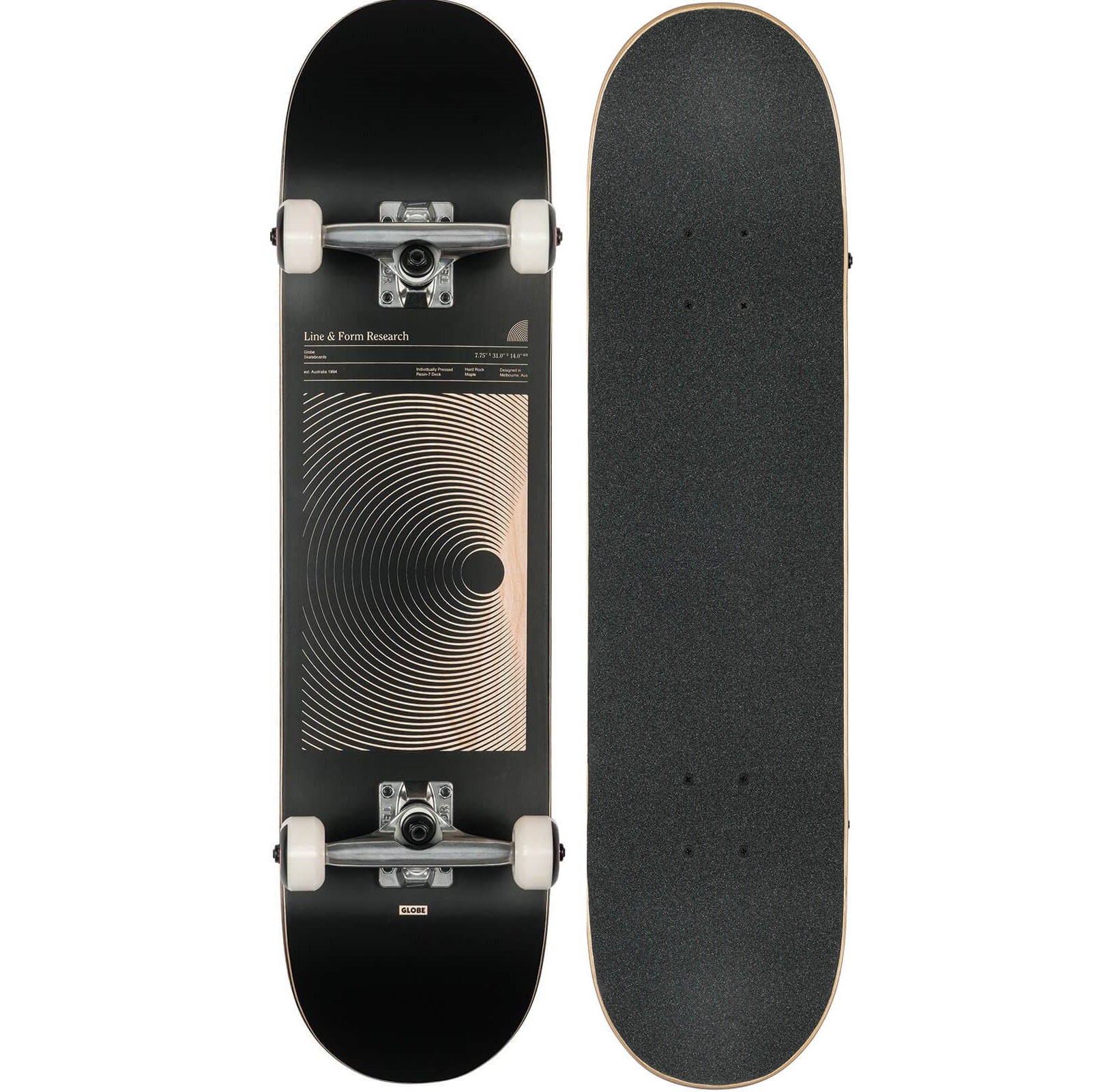 Globe G1 Lineform 7'75 - Black 10525410 - complete Skateboard - Skateboards