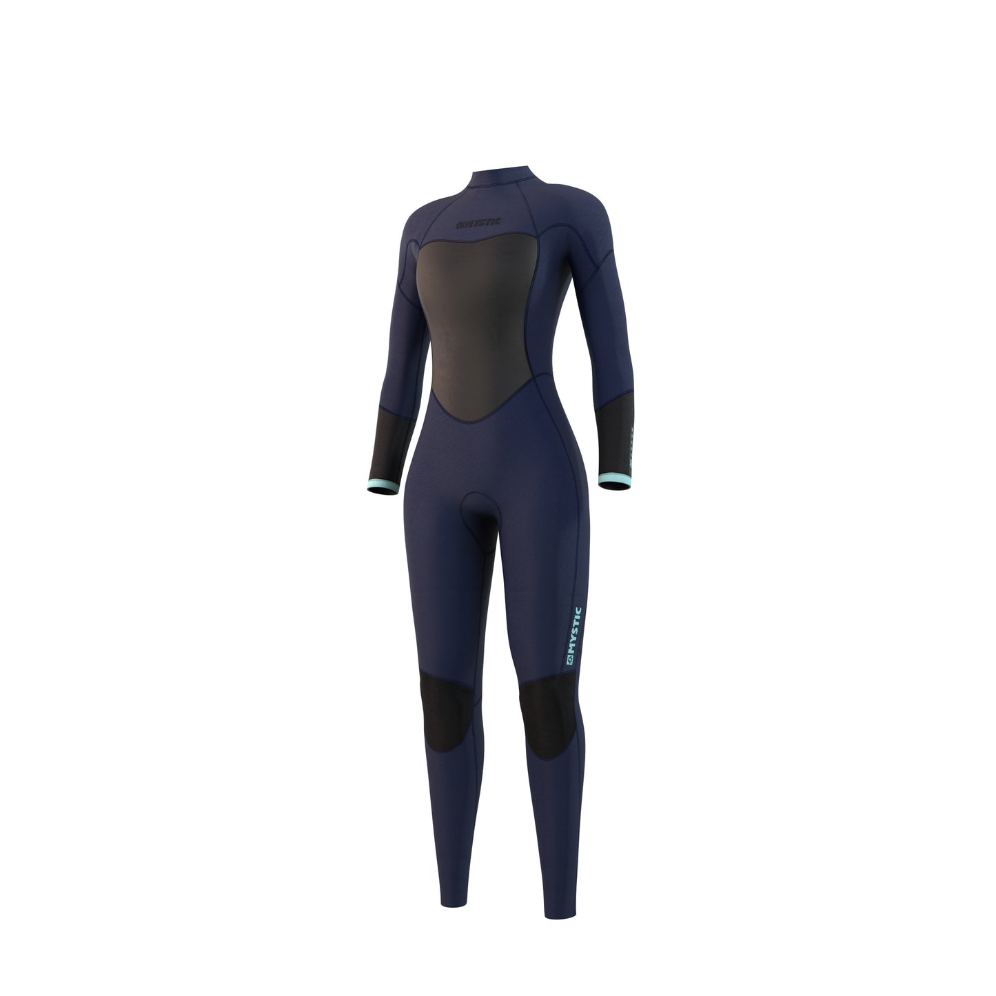 Mystic Brand Fullsuit 3/2mm Bzip Flatlock Women Night Blue - Fullsuit / Back-zip