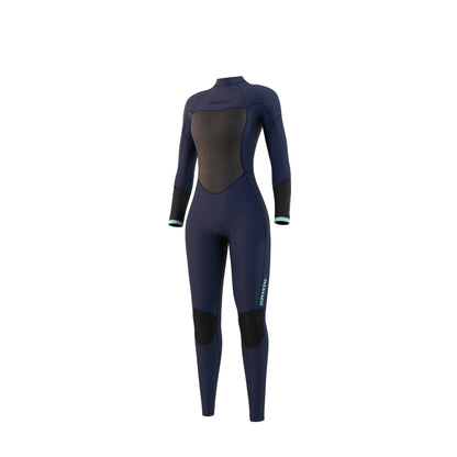 Mystic Brand Fullsuit 3/2mm Bzip Flatlock Women Night Blue - Fullsuit / Back-zip