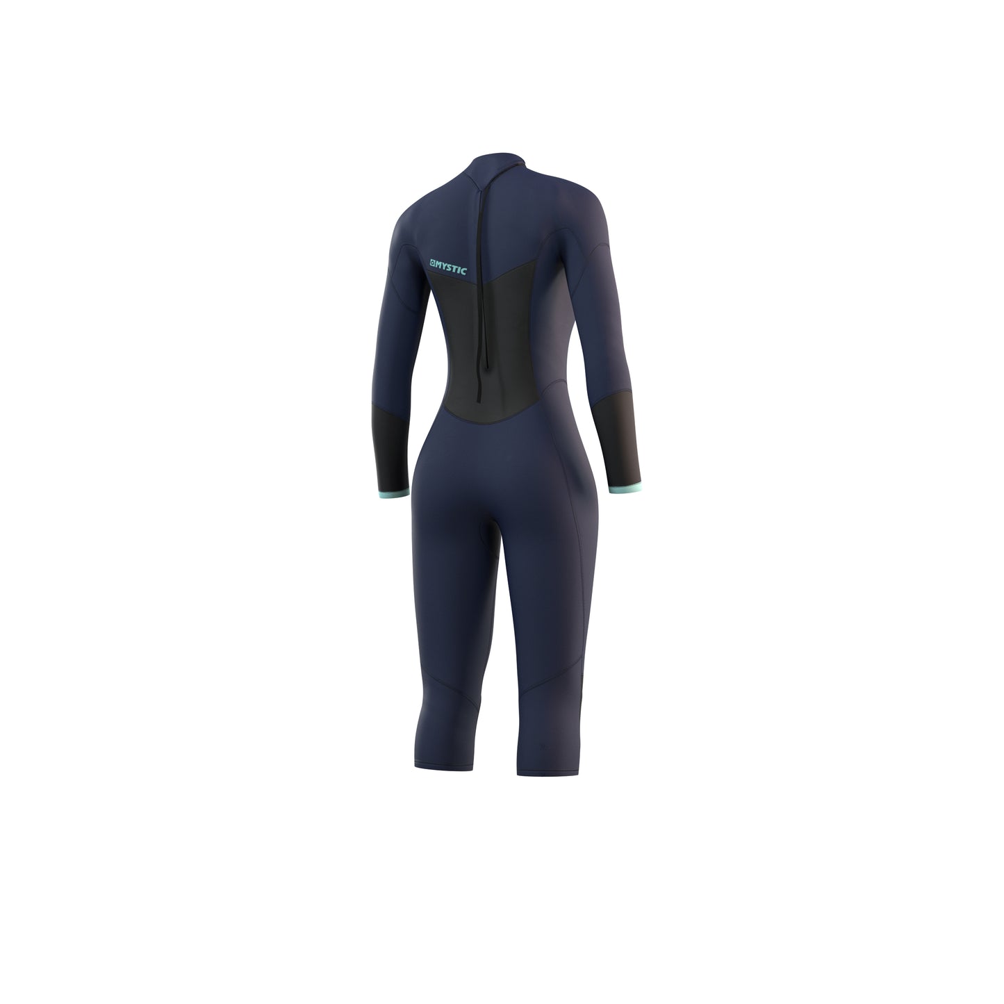 Mystic Brand Longarm Shortleg 3/2mm Bzip Flatlock Women Night Blue - Long Arm / Back-zip