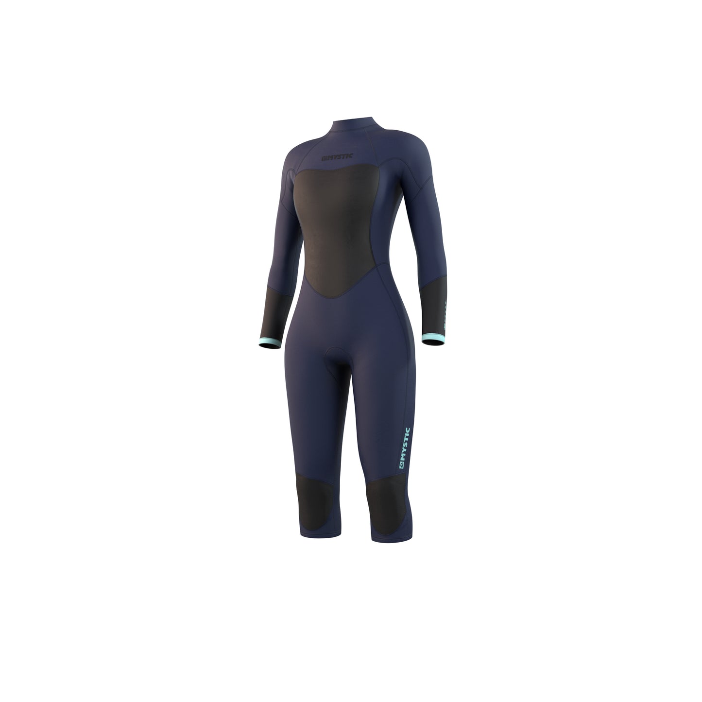 Mystic Brand Longarm Shortleg 3/2mm Bzip Flatlock Women Night Blue - Long Arm / Back-zip