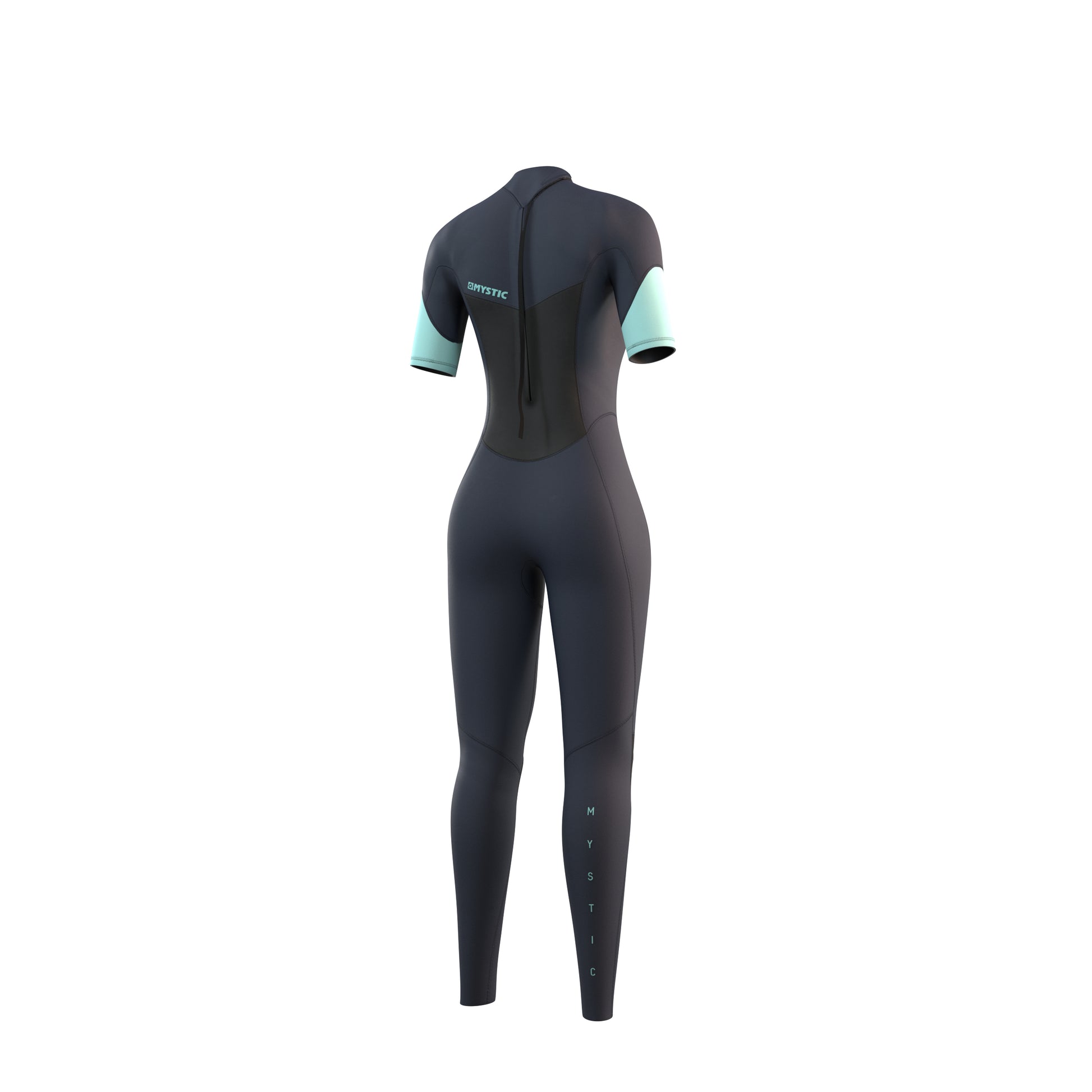 Mystic Brand Shortarm 3/2mm Bzip Flatlock Women Night Blue - Short Arm / Back-zip