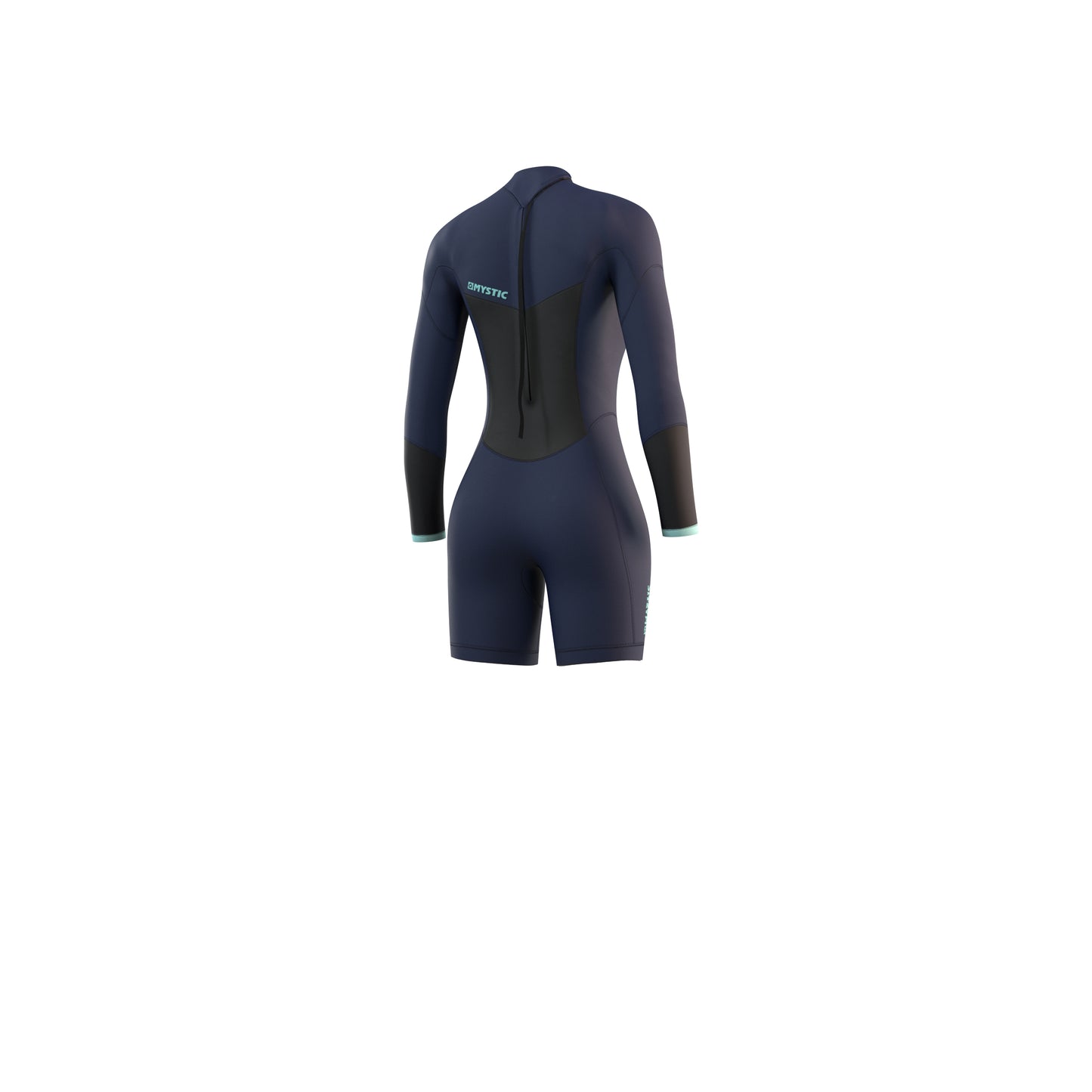 Mystic Brand Longarm Shorty 3/2mm Bzip Flatlock Women Night Blue - Long Arm / Back-zip
