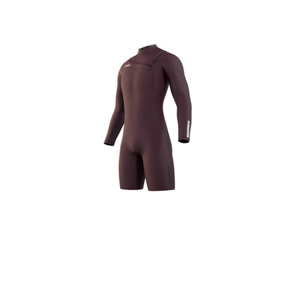 Mystic Marshall Longarm Shorty 3/2mm Fzip Merlot - Long Arm / Front-zip