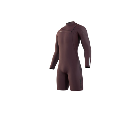Mystic Marshall Longarm Shorty 3/2mm Fzip Merlot - Long Arm / Front-zip