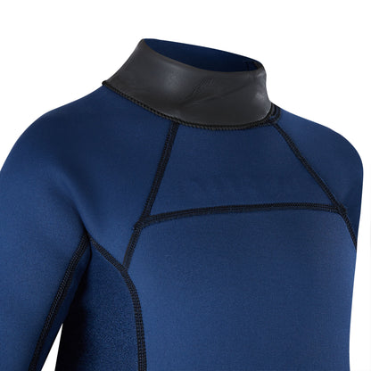 Mystic Star Shorty 3/2mm Bzip Flatlock Junior Night Blue - Short Arm / Back-zip