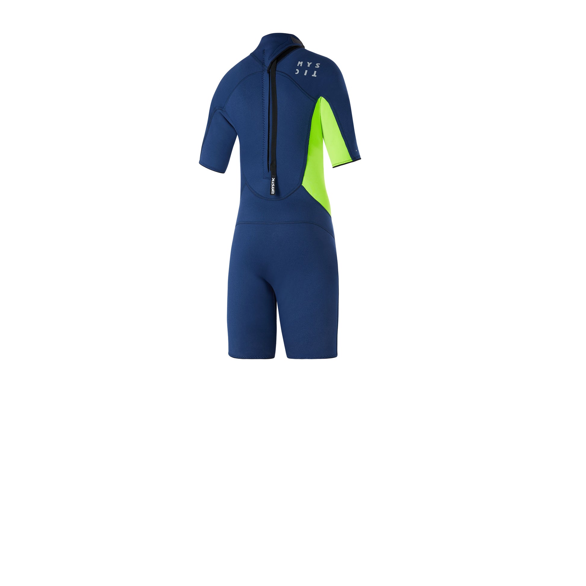 Mystic Star Shorty 3/2mm Bzip Flatlock Junior Night Blue - Short Arm / Back-zip