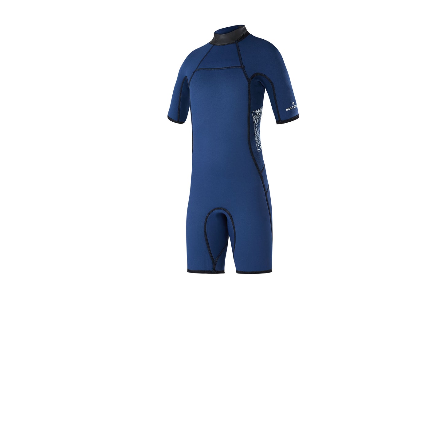 Mystic Star Shorty 3/2mm Bzip Flatlock Junior Night Blue - Short Arm / Back-zip