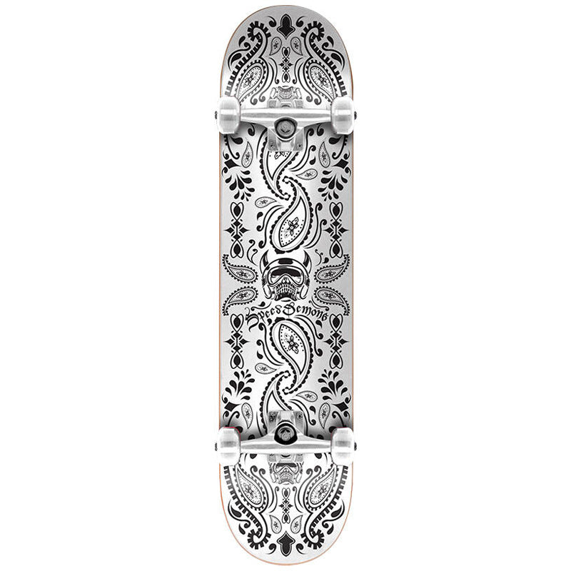 Speed Demons Bandana Complete Skateboard Black/White 8.0 - COMPLETE - Skateboards