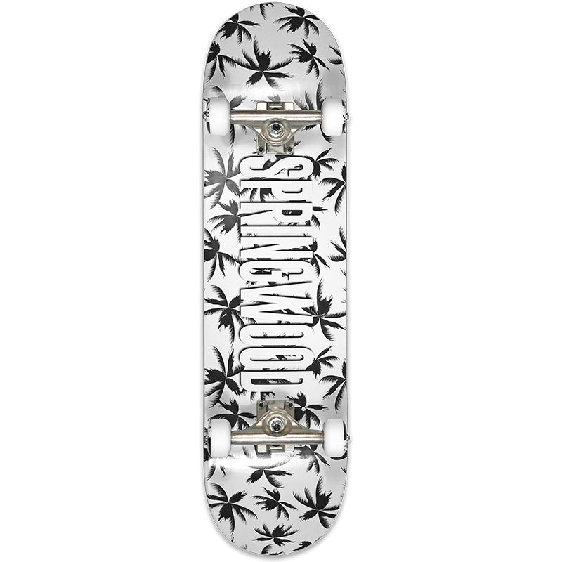 Springwood Palms Black White Complete Skateboard 8.125 - COMPLETE - Skateboards