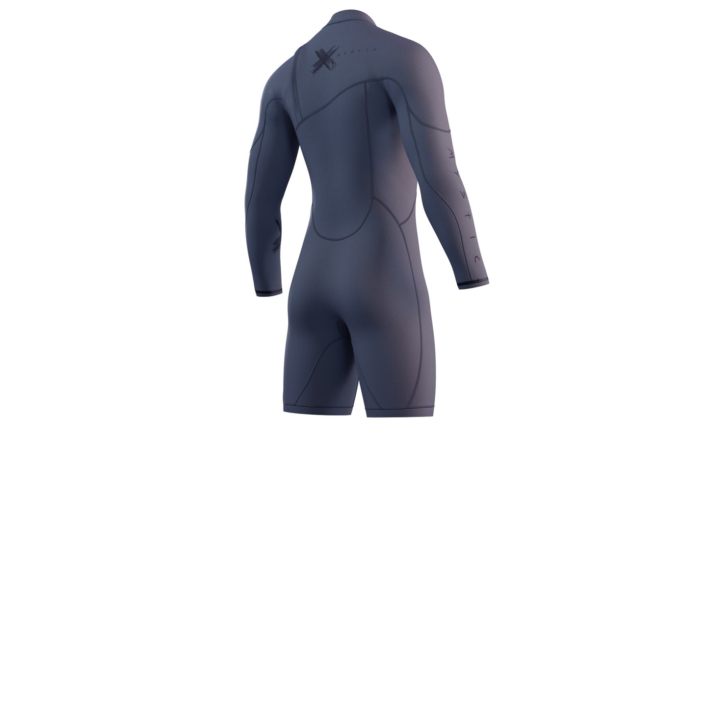 Mystic The One Longarm Shorty 3/2 Zipfree Dark Grey - Longarm / Zip-free