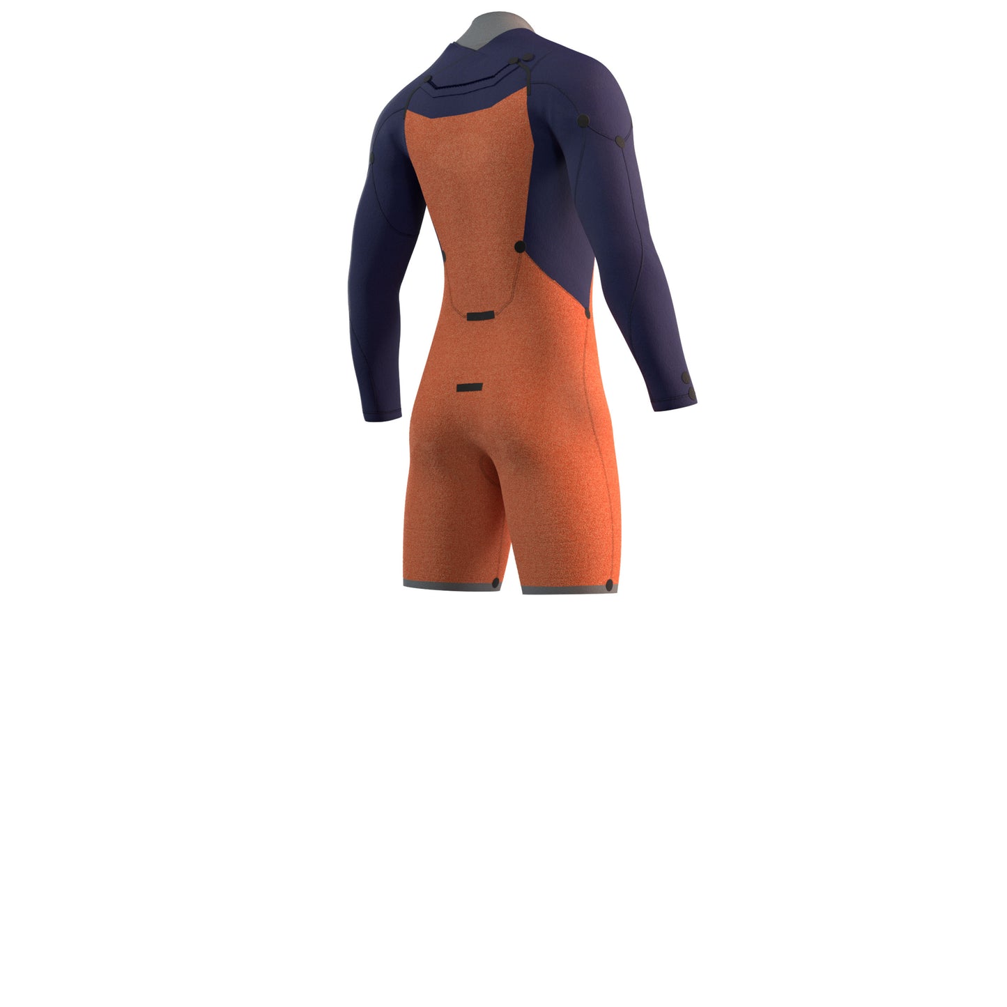 Mystic Marshall Longarm Shorty 3/2mm Fzip Blue / Mustard - Long Arm / Front-zip