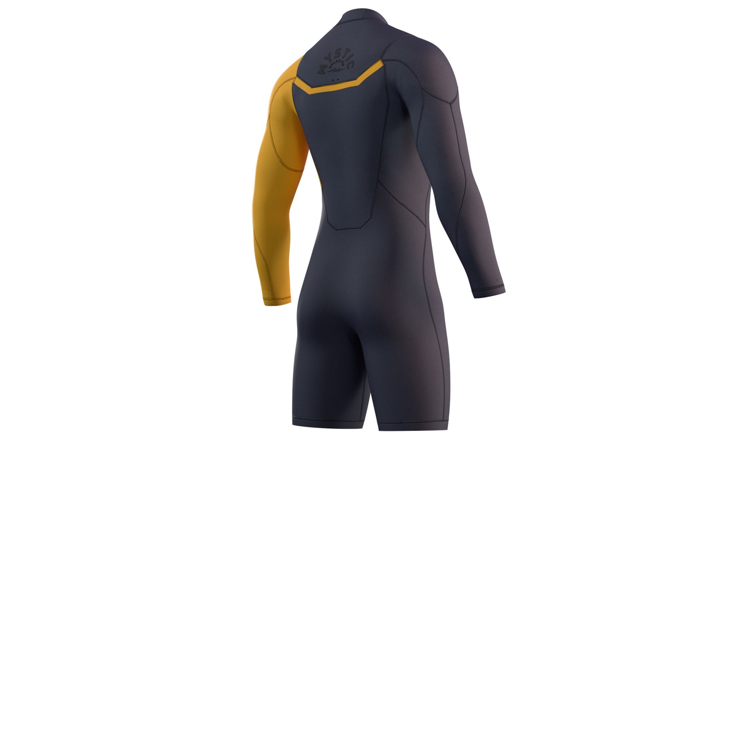 Mystic Marshall Longarm Shorty 3/2mm Fzip Blue / Mustard - Long Arm / Front-zip
