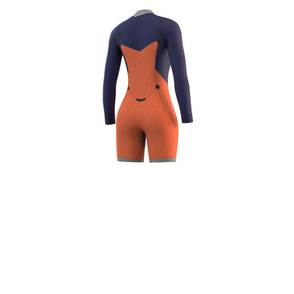 Mystic Dazzled Longarm Shorty 3/2mm Double Fzip Women - Spring Wetsuits