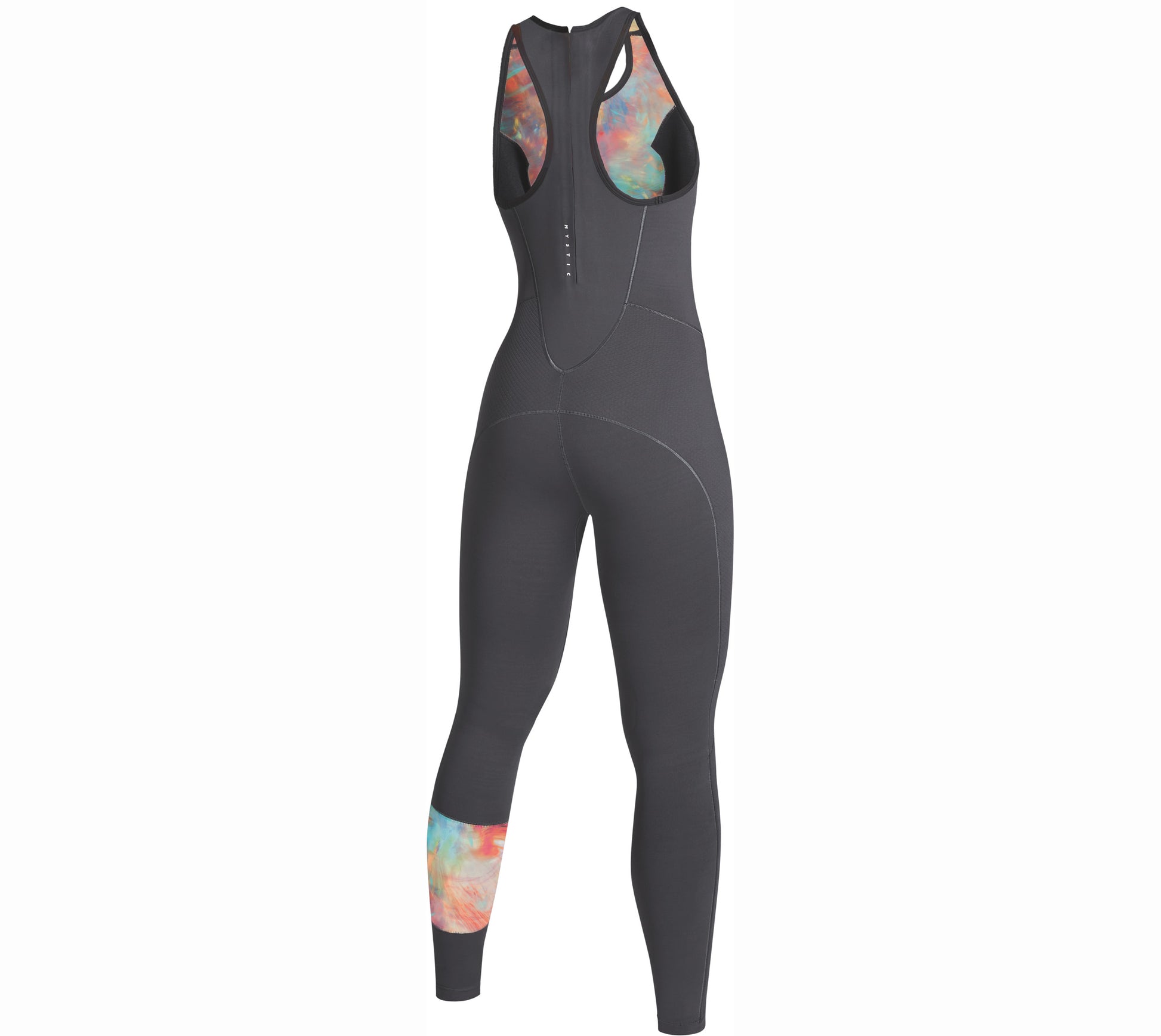 Mystic Lunar Long John 2/2mm Bzip Women Dark Grey - Long John / Back-zip