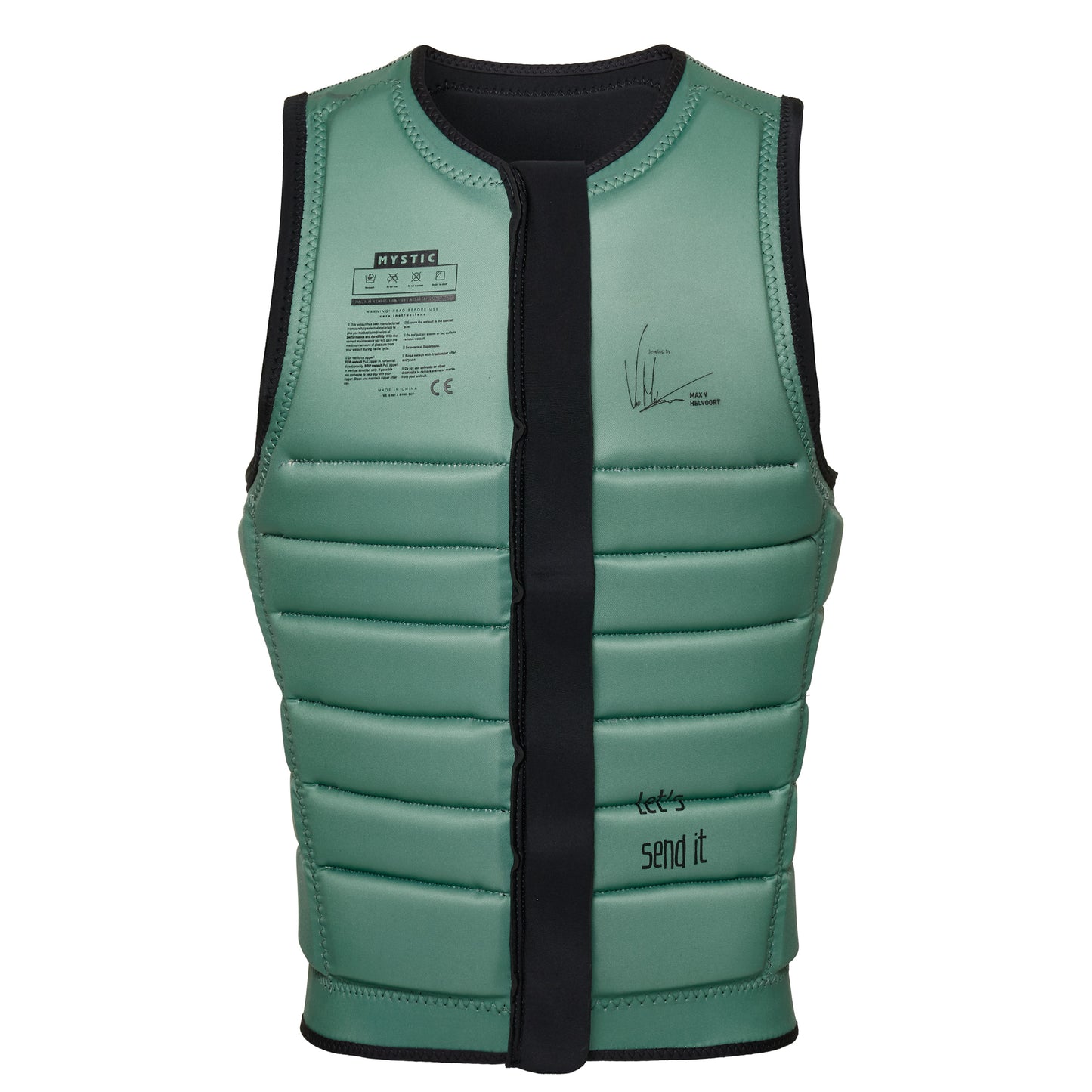 Mystic Check Out Impact Vest Fzip Wake - Impact Wake Vests