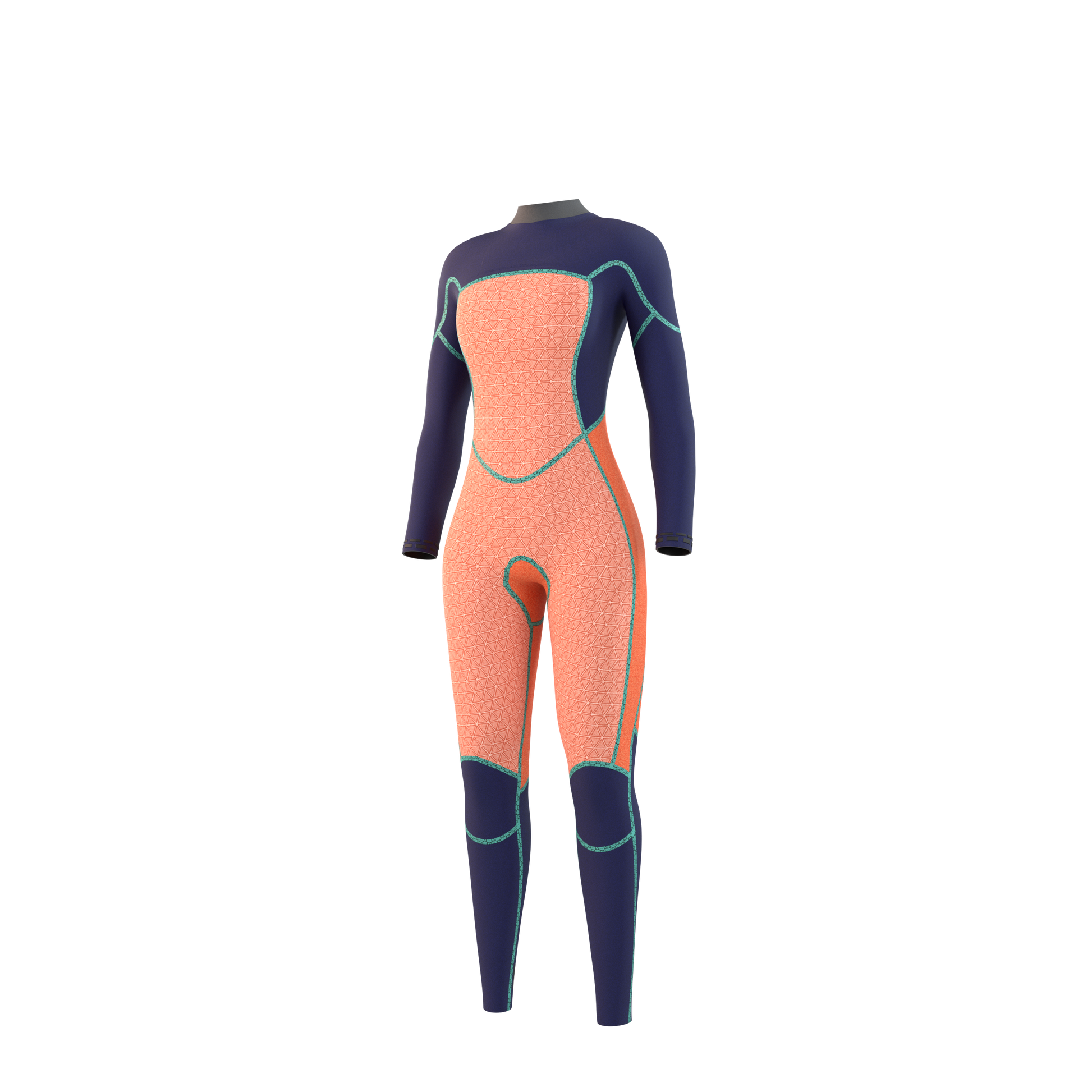 Mystic Jayde Fullsuit 3/2mm Double Fzip Women Navy - Fullsuit / Double Front-zip
