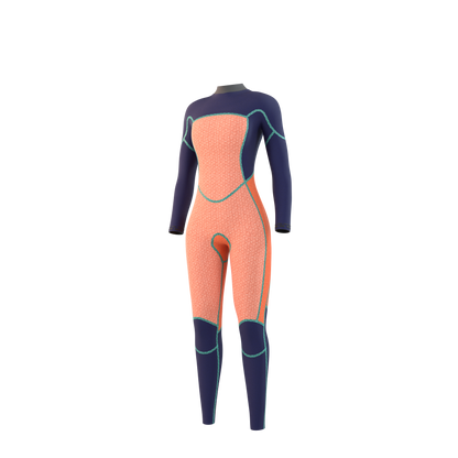 Mystic Jayde Fullsuit 3/2mm Double Fzip Women Navy - Fullsuit / Double Front-zip