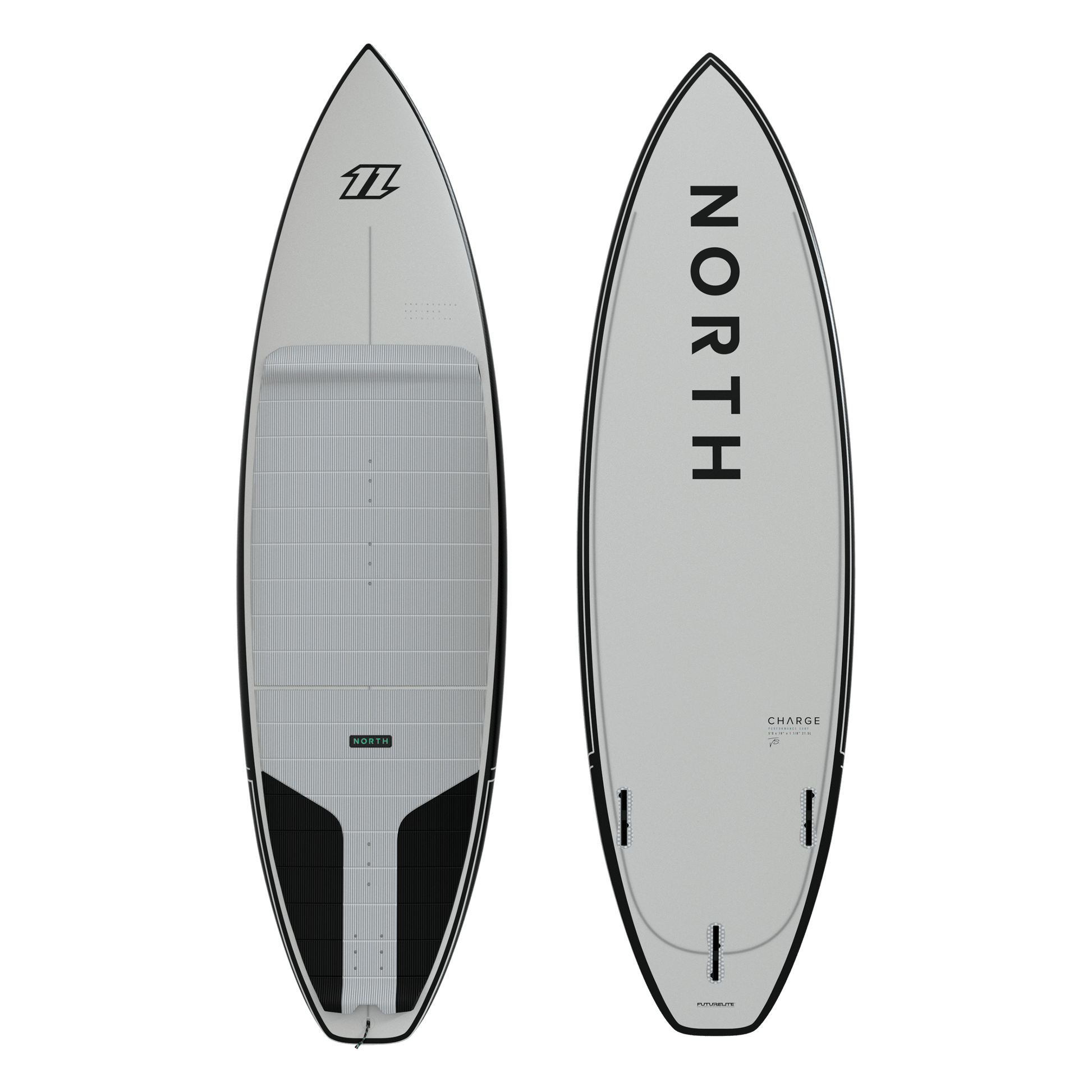 North Charge Surfboard White (w/o fins) | 23 - Waveboards