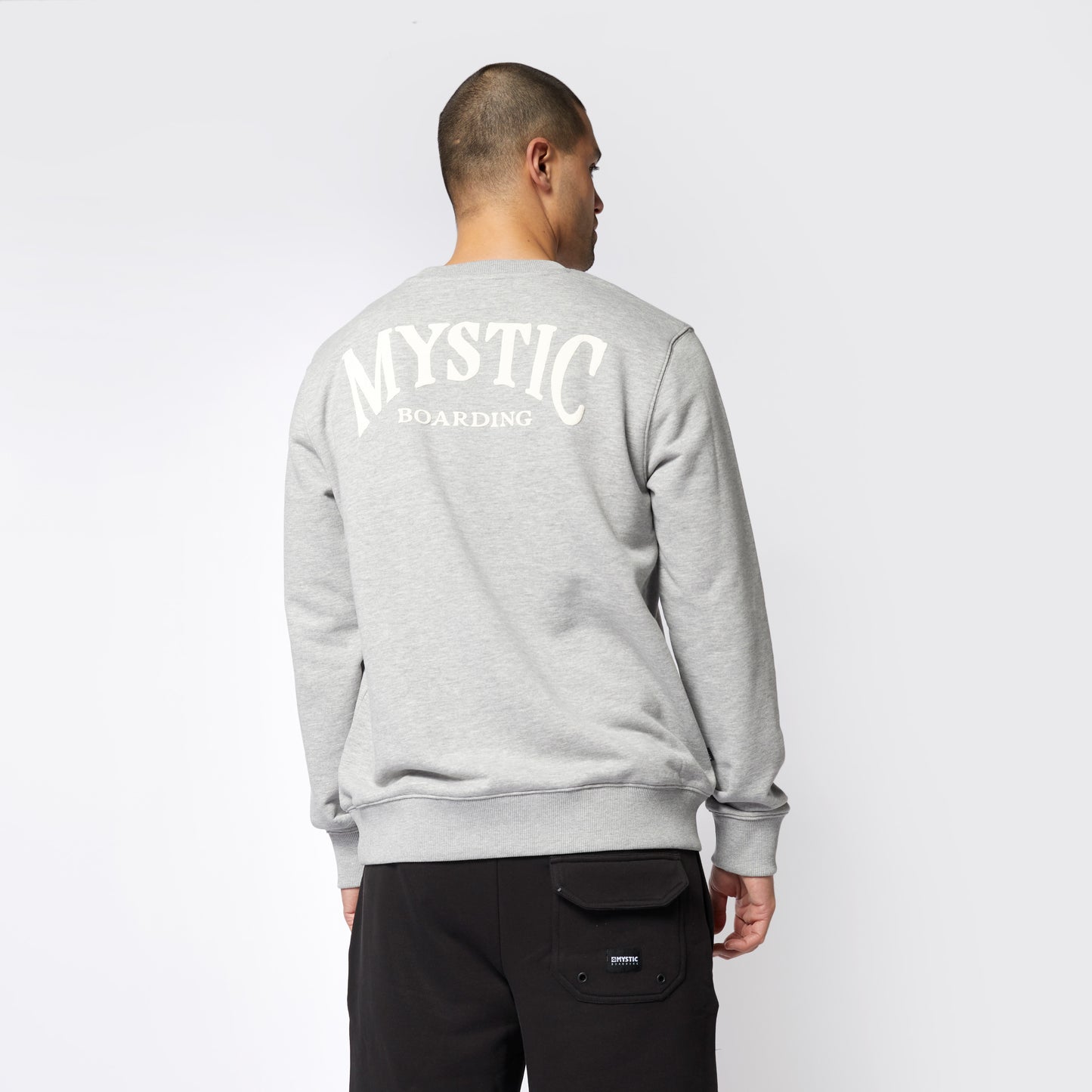 Mystic Ethos Crew Sweat Light Grey Melee | 23 - Jackets