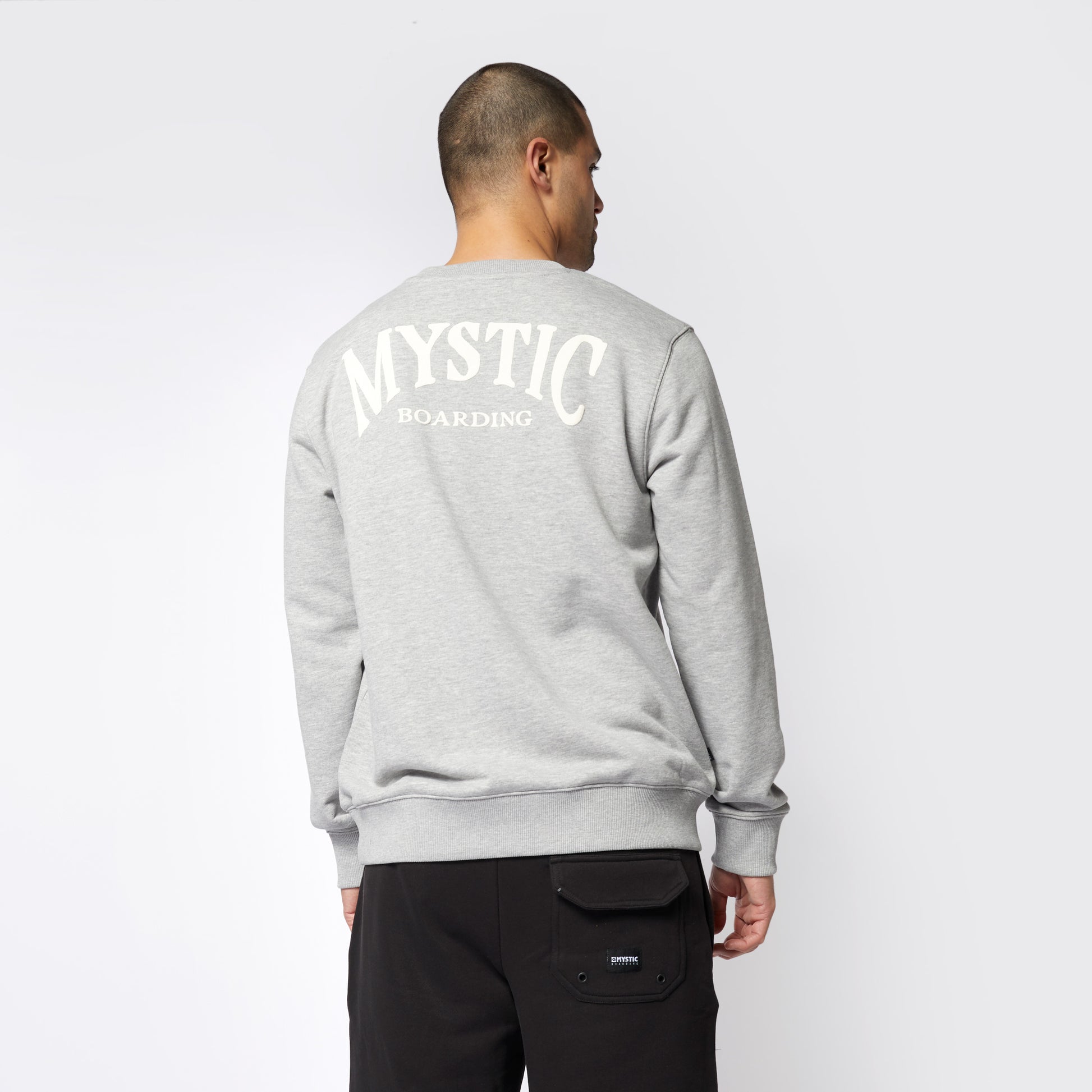 Mystic Ethos Crew Sweat Light Grey Melee | 23 - Jackets