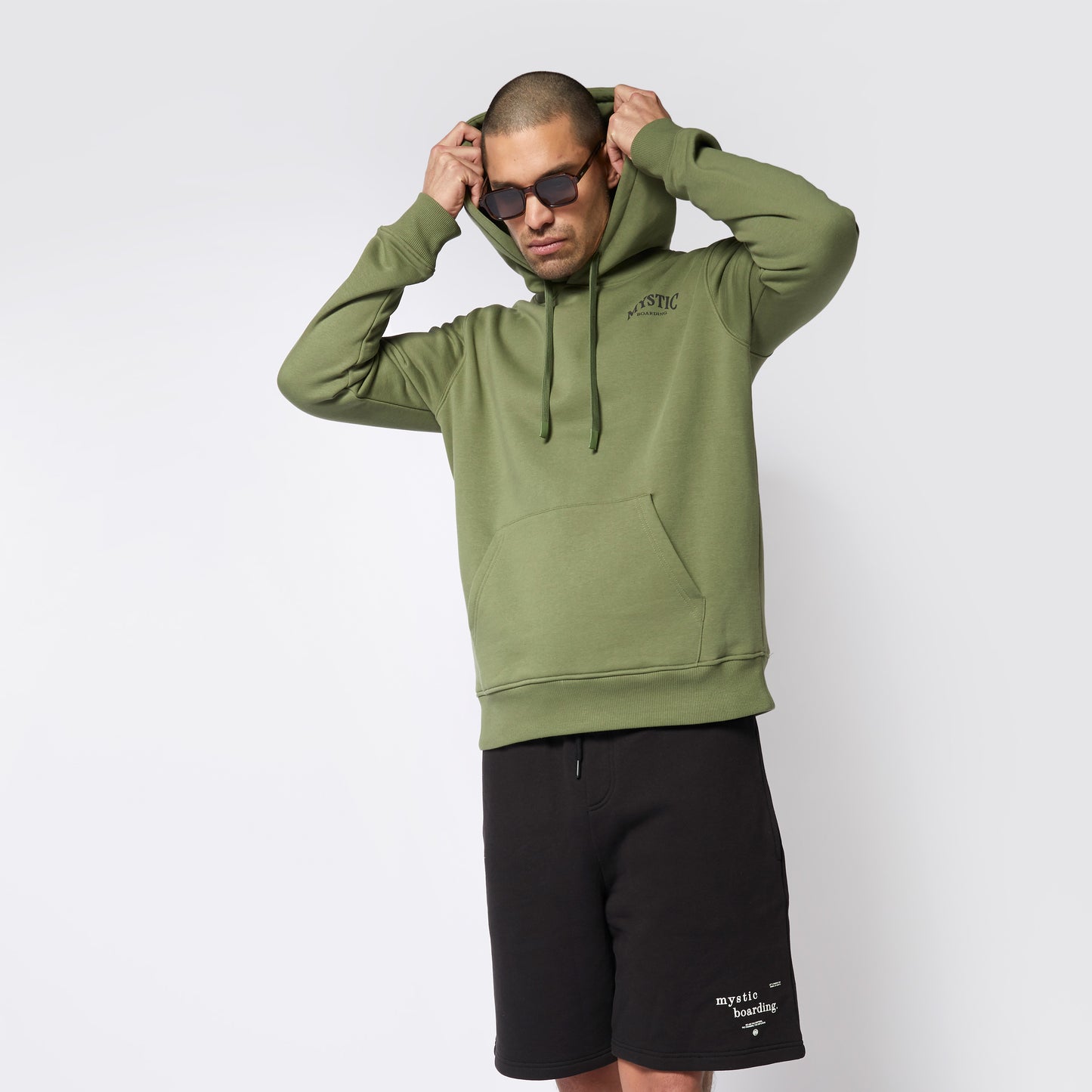 Mystic Ethos Hood Sweat Dark Olive - Hoodies