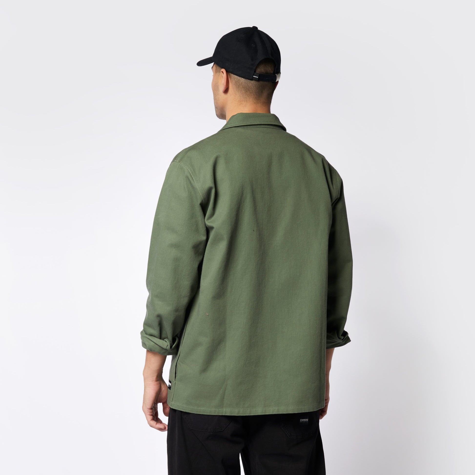 Mystic The Overshirt Jacket Dark Olive - Jackets