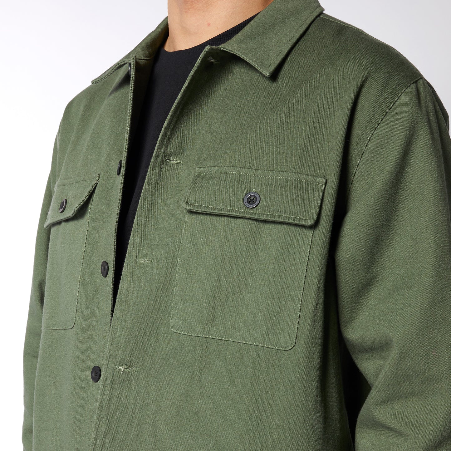 Mystic The Overshirt Jacket Dark Olive - Jackets