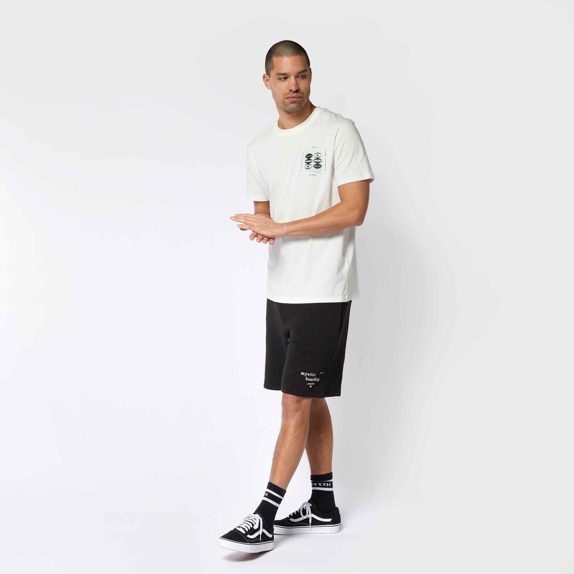 Mystic Tresspass Tee Off White | 23 - Tees