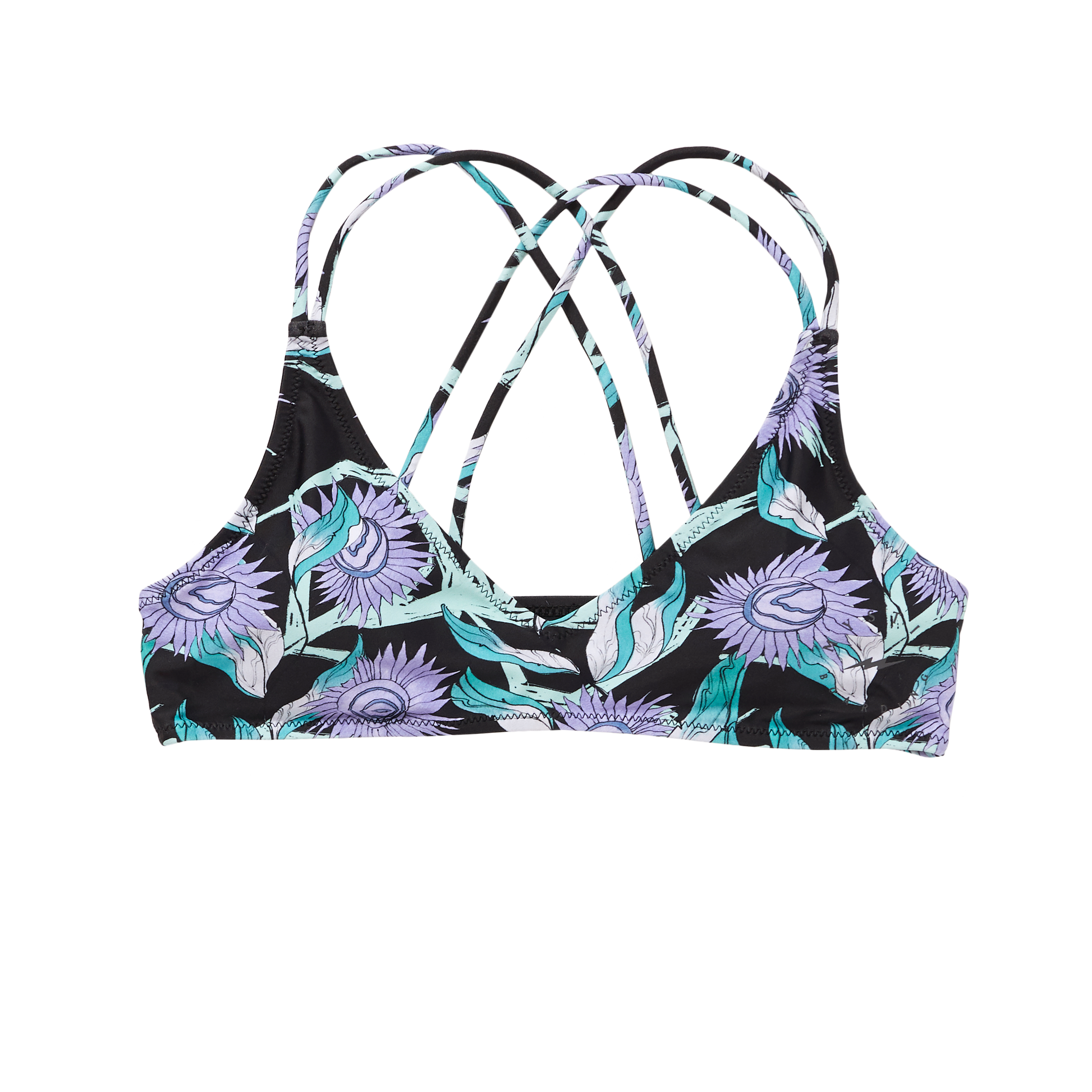 Mystic Flora Bikini Top Turquoise - Bikini Tops