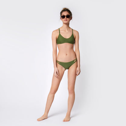 Mystic Dune Bikini Bottom Dark Olive - Bikini Bottoms