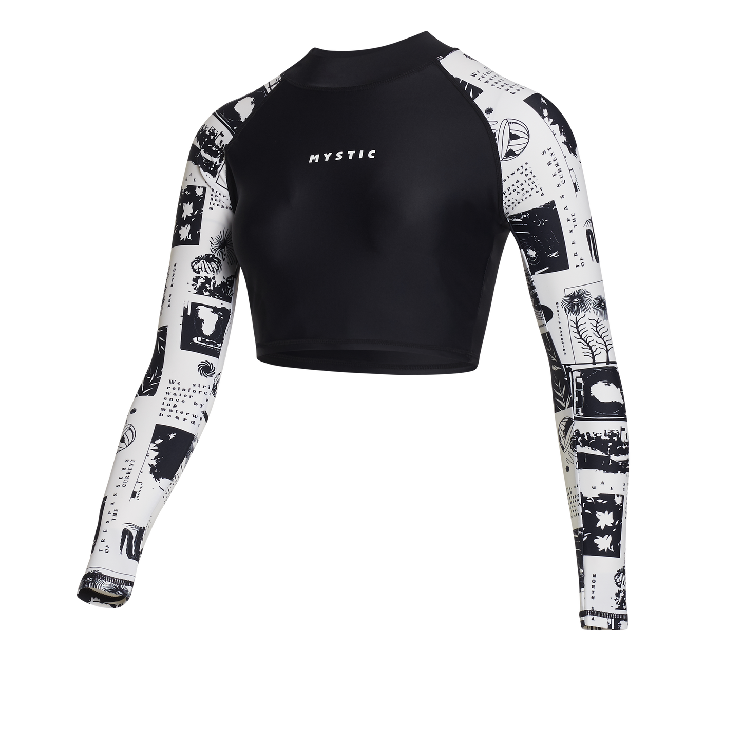 Mystic Jayde L/S Crop Rashvest Off White - L/S Vests