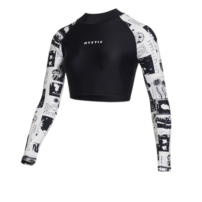 Mystic Jayde L/S Crop Rashvest Off White - L/S Vests