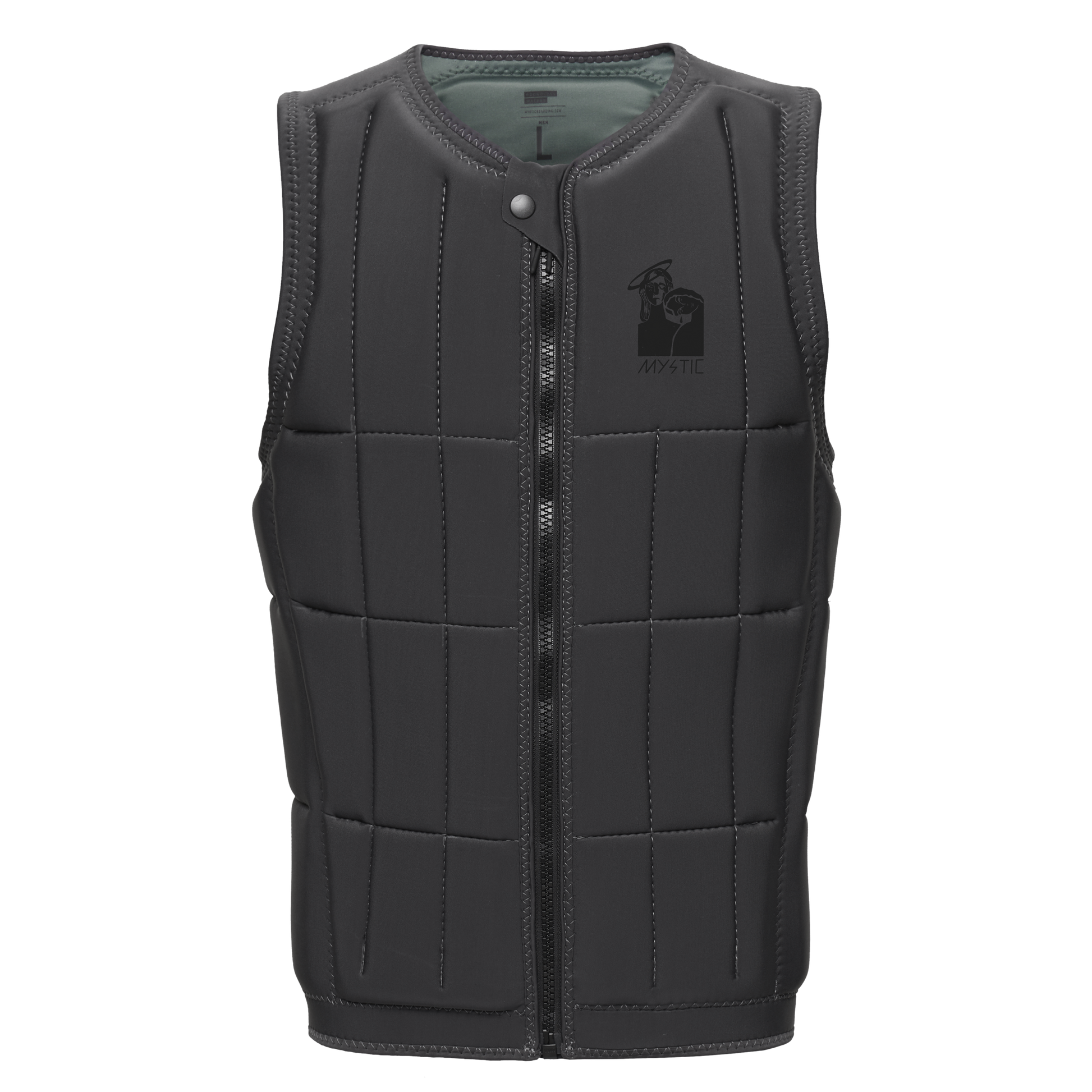Mystic Anarchy Impact Vest Fzip Wake Phantom Grey - Impact Wake Vests