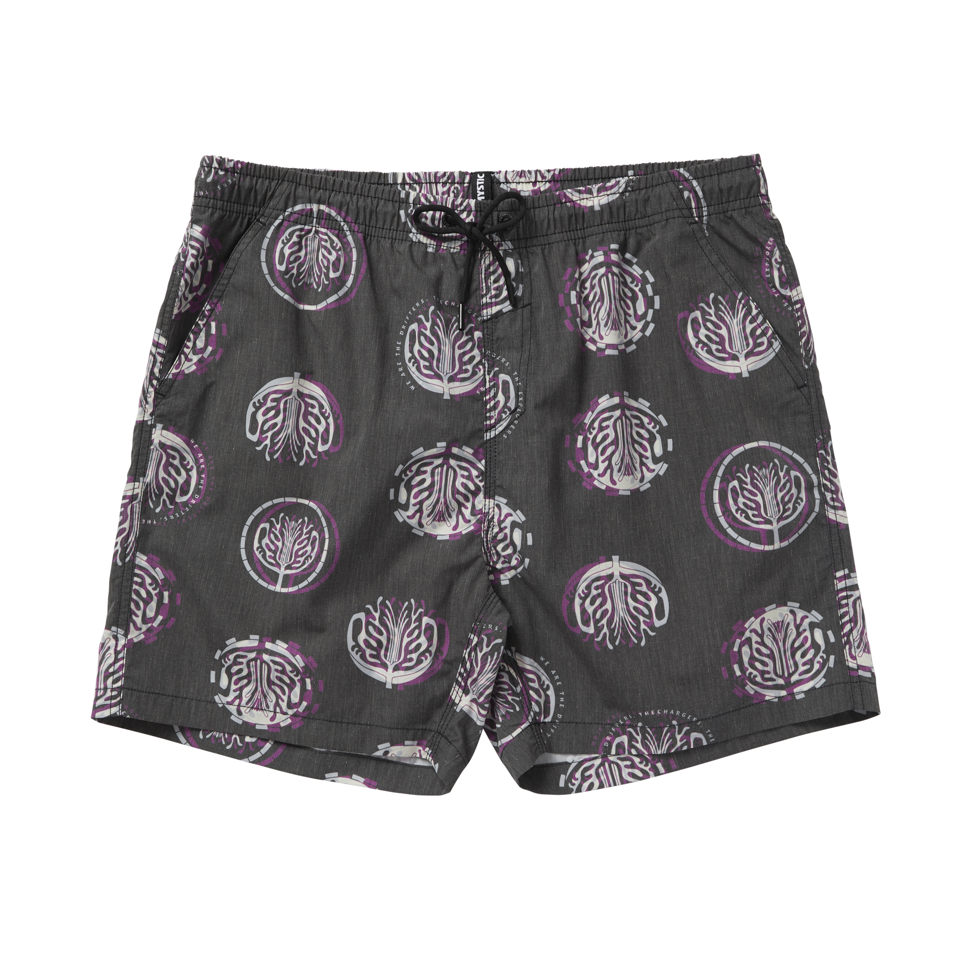 Mystic Artwork Swim Boardshort Deep Purple - Boardshorts