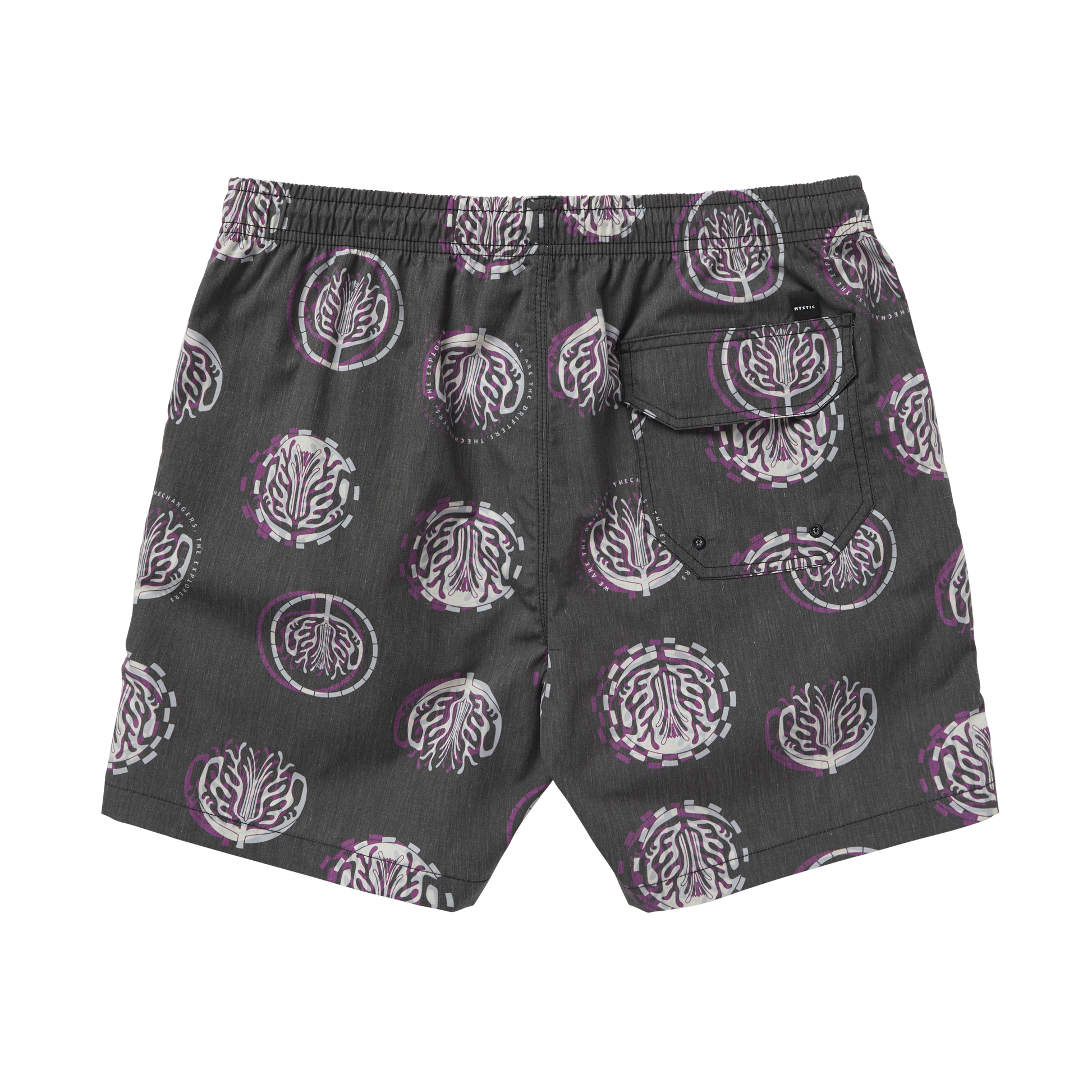 Mystic Artwork Swim Boardshort Deep Purple - Boardshorts