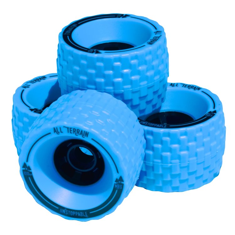 MBS All Terrain Skateboard Wheel (x4) - Blue - Wheels